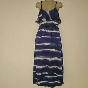 Express Dress Ladies Extra Small blue &‎ white sleeveless maxi